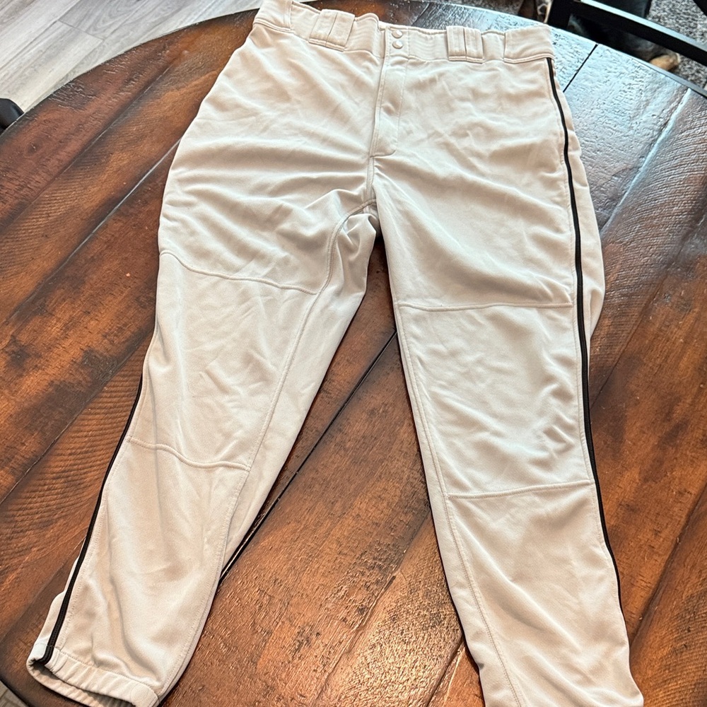 Men's Gray Pants with Black Stripe